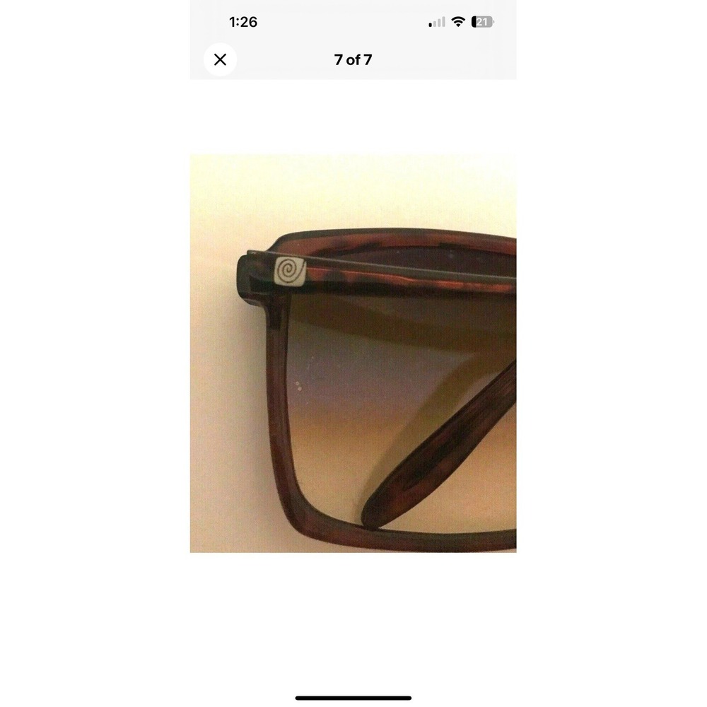Vtg 2121S Corning HUGE Tortoise Gradient Rectangle Sunglasses Korea Oversized - Picture 7 of 7